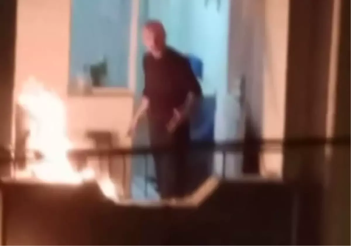 Sincan’da Sinir Krizi Geçiren Kişi Balkonu Ateşe Verdi